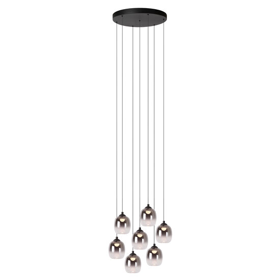LUCIDE Lucide TAMINO - Lampe à suspension - Ø 52 cm - Variation LED. - 7x7W 3000K - Noir