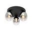 LUCIDE Lucide TAMINO - Plafonnière - LED Dimb. - 3x5,6W 3000K - Zwart