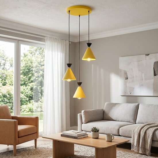 Emibig Emibig KLEVER 3PREM ORANGE BLACK - Moderne Pendelleuchte für stilvolle Beleuchtung