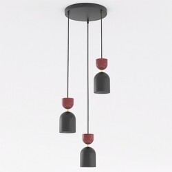 Emibig GAUDI 3PREM BLACK BURGUNDY