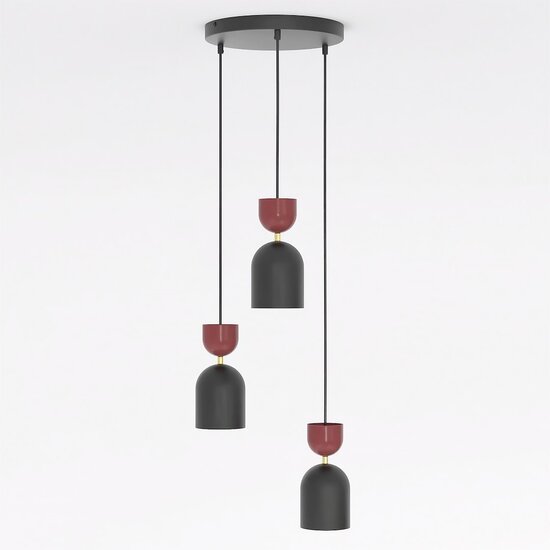 Emibig GAUDI 3PREM BLACK BURGUNDY