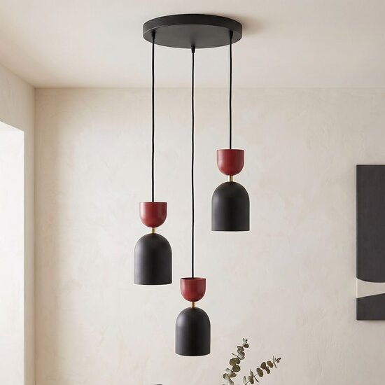 Emibig GAUDI 3PREM BLACK BURGUNDY