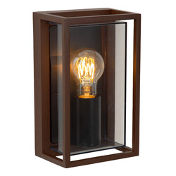 Lucide COZETTE - Wandlamp Binnen/Buiten - 1xE27 - IP65 - Roest bruin - Essential