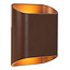 LUCIDE Lucide ATILA - Wandlamp Binnen/Buiten - LED Dimb. - 2x5W 2700K - IP65 - Roest bruin