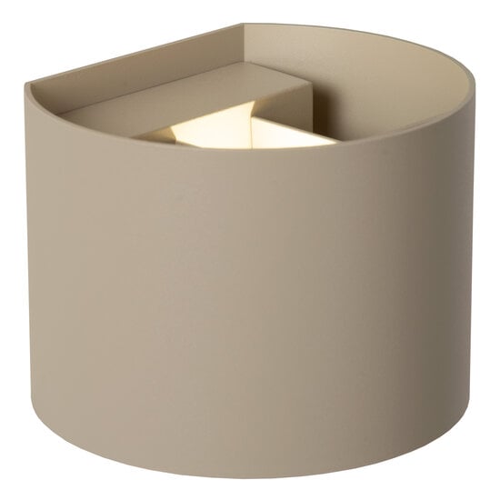 LUCIDE Lucide ARMIN - Wandspot / Wandlamp Badkamer - LED Dimb. - CCT - 2x3,5W 2200K/3000K - IP54 - Taupe - Essential