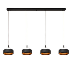 Lucide ADELANTE - Hanglamp - LED Dimb. - CCT - 4x10W 2200K/3300K - Zwart - Premium