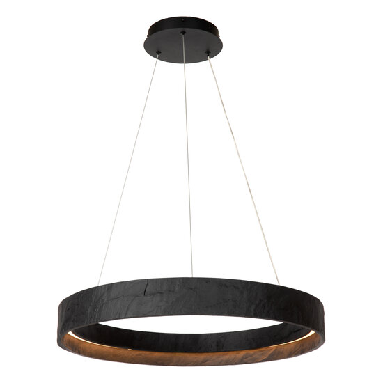 LUCIDE Lucide ADELANTE - Hanglamp - Ø 60 cm - LED Dimb. - CCT - 1x36W 2200K/3300K - Zwart - Premium