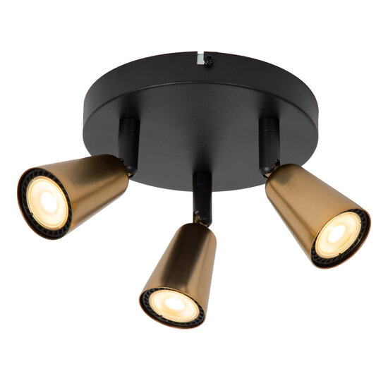LUCIDE Lucide TIANA - Plafondspot - 3xGU10 (MR16) - Champagne kleur - Essential