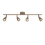 LUCIDE Lucide TIANA - Plafondspot - 4xGU10 (MR16) - Taupe - Essential