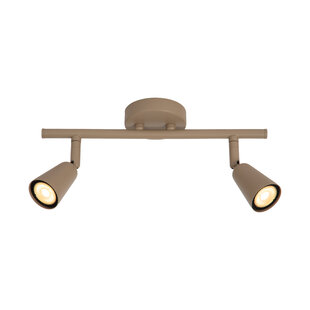 Lucide TIANA - Aplique / Lámpara de Pared - 2xGU10 (MR16) - Taupe - Essential