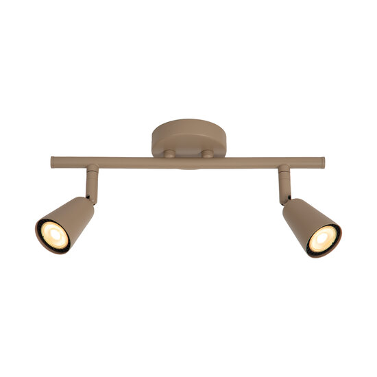 LUCIDE Lucide TIANA - Applique / Lampe Murale - 2xGU10 (MR16) - Taupe - Essential - Créez une ambiance chaleureuse dans votre intérieur