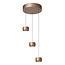 LUCIDE Lucide CORYFEE - Hanglamp - LED Dimb. - CCT - 3x6,3W 2200K/3000K - Champagne kleur - Vibes