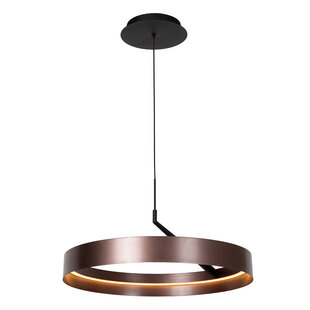 Lucide LEONARD - Hanglamp - Ø 54,5 cm - LED 3 StepDim - CCT - 1x36W 2200K/3000K - Koffie - Vibes