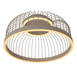 Lucide RIXANNE - Plafonnière - Ø 39 cm - LED 3 StepDim - CCT - 1x22W 2200K/4000K - Taupe - Vibes