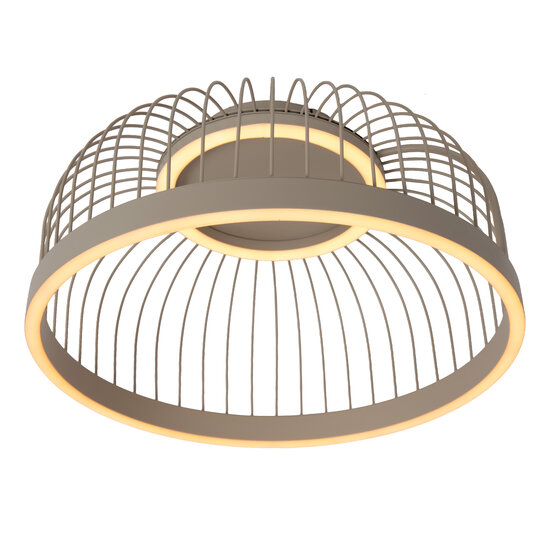 LUCIDE Lucide RIXANNE - Plafonnière - Ø 39 cm - LED 3 StepDim - CCT - 1x22W 2200K/4000K - Taupe - Vibes