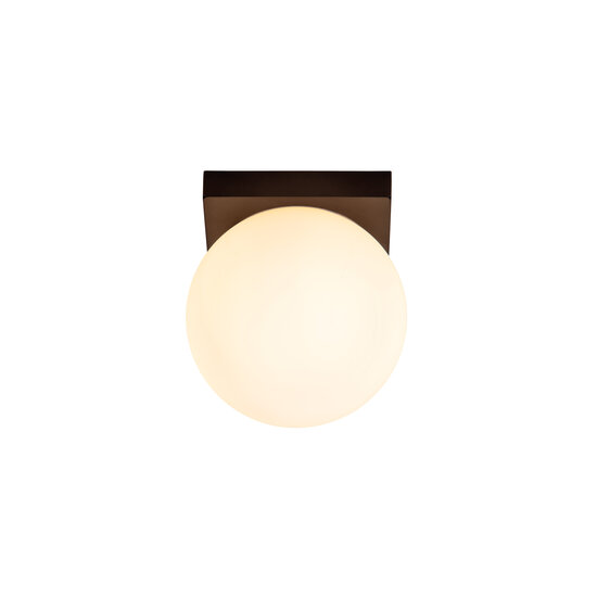 LUCIDE Lucide TASSA - Plafonnière Badkamer - Ø 13,5 cm - LED Dim to warm - 1x12W 1800K/3000K - IP40 - Zwart