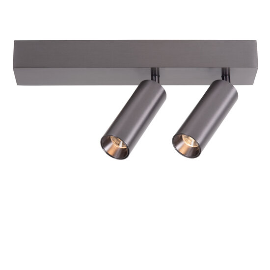 LUCIDE Lucide BIXX - Plafondspot - LED Dimb. - CCT - 2x8W 2700K/4000K - Mat zwart chroom - Premium