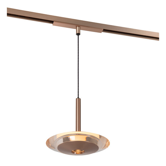 LUCIDE Lucide Premium LINIAL DISC Hanglamp - 1-fase Railsysteem / Smart Railverlichting - Smart - 48V Track - 1xLED - Champagne