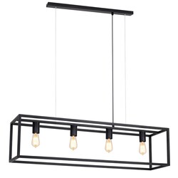 KAGO pendellamp zwart rechthoekig 100cm 4x E27