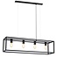 Fantasia KAGO pendellamp zwart rechthoekig 100 x 25 cm, 4x E27 fitting max 60W, lichtbron niet inbegrepen