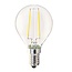 Fantasia OUTLET - Lámpara de bola LED G45 con filamento, casquillo E27, 2W, 200 lúmenes, 2700K blanco cálido, regulable, vidrio claro