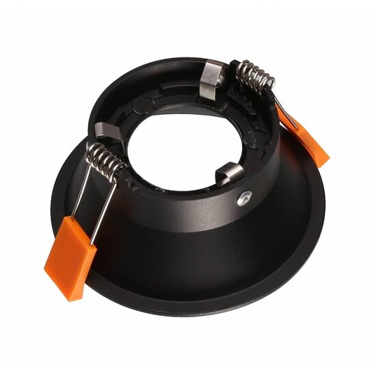 OUTLET - Spot encastrable rond 100mm en acier blanc pour ampoules GU10 (non incluses) - diamètre 100 mm, découpe 90 mm, hauteur 47 mm