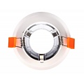 OUTLET - Spot encastrable rond 100mm en acier blanc pour ampoules GU10 (non incluses) - diamètre 100 mm, découpe 90 mm, hauteur 47 mm