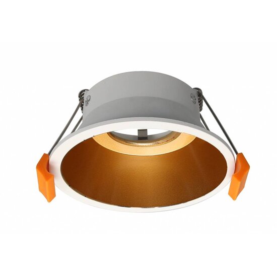 OUTLET - Round 100mm recessed spot in white steel for GU10 bulbs (not included) - diameter 100mm, hole 90mm, height 47mm