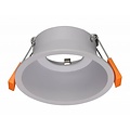 OUTLET - Runder Einbaustrahler 100mm aus weißem Stahl für GU10-Leuchtmittel (nicht enthalten) - Durchmesser 100 mm, Ausschnitt 90 mm, Höhe 47 mm