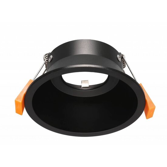 OUTLET - Spot encastrable rond 100mm en acier blanc pour ampoules GU10 (non incluses) - diamètre 100 mm, découpe 90 mm, hauteur 47 mm