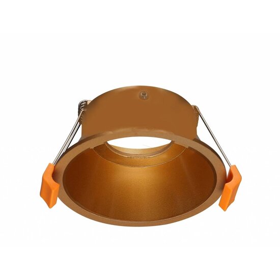 OUTLET - Runder Einbaustrahler 100mm aus weißem Stahl für GU10-Leuchtmittel (nicht enthalten) - Durchmesser 100 mm, Ausschnitt 90 mm, Höhe 47 mm