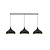 Fantasia OUTLET - Lámpara colgante Ronin 120 cm, 3 luces, negro/dorado