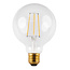 Fantasia OUTLET - Globe LED G95 E27 6W transparent, dimmable, Ø95 mm, 700 lumens, 2500K blanc chaud, IRC>80, classe énergétique E