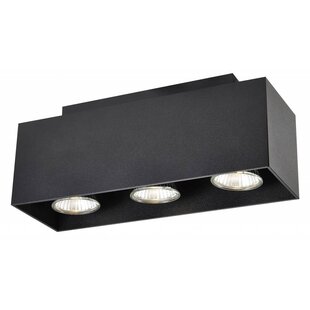 OUTLET - Kubo ceiling lamp rectangular 3x GU10 LED dimmable black