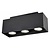 Fantasia OUTLET - Kubo plafondlamp rechthoekig 3x GU10 LED dimbaar zwart