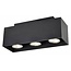 Fantasia OUTLET - Kubo plafondlamp rechthoekig, 3x GU10 5W LED incl. dimbaar, aluminium, 270x90x110mm, zwart