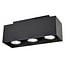Fantasia OUTLET - Kubo plafonnier rectangulaire, 3x GU10 5W LED inclus, dimmable, aluminium, 270x90x110mm, noir