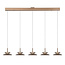 LUCIDE Lucide SANTIAGO - Hanglamp - LED Dimb. - CCT - 5x10W 2700K/4000K - Amber - Premium