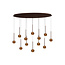LUCIDE Lucide CALINA - Hanglamp - LED Dimb. - CCT - 12x7W 2200K/3300K - Met vervangbare LED-module - Koffie - Premium