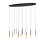 LUCIDE Lucide CALINA - Hanglamp - LED Dimb. - CCT - 12x7W 2200K/3300K - Met vervangbare LED-module - Zwart - Premium