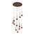LUCIDE Lucide CALINA - Hanglamp - Ø 69,9 cm - LED Dimb. - CCT - 12x7W 2200K/3300K - Met vervangbare LED-module - Koffie - Premium