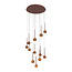 LUCIDE Lucide CALINA - Hanglamp - Ø 69,9 cm - LED Dimb. - CCT - 12x7W 2200K/3300K - Met vervangbare LED-module - Koffie - Premium