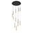 LUCIDE Lucide CALINA - Hanglamp - Ø 69,9 cm - LED Dimb. - CCT - 12x7W 2200K/3300K - Met vervangbare LED-module - Zwart - Premium