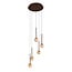 LUCIDE Lucide CALINA - Hanglamp - Ø 41,9 cm - LED Dimb. - CCT - 5x8,2W 2200K/3300K - Met vervangbare LED-module - Amber - Premium