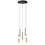LUCIDE Lucide CALINA - Hanglamp - Ø 41,8 cm - LED Dimb. - CCT - 5x8,2W 2200K/3300K - Met vervangbare LED-module - Zwart - Premium