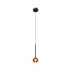 LUCIDE Lucide CALINA - Hanglamp - Ø 9,9 cm - LED Dimb. - CCT - 1x7W 2200K/3300K - Met vervangbare LED-module - Koffie - Premium