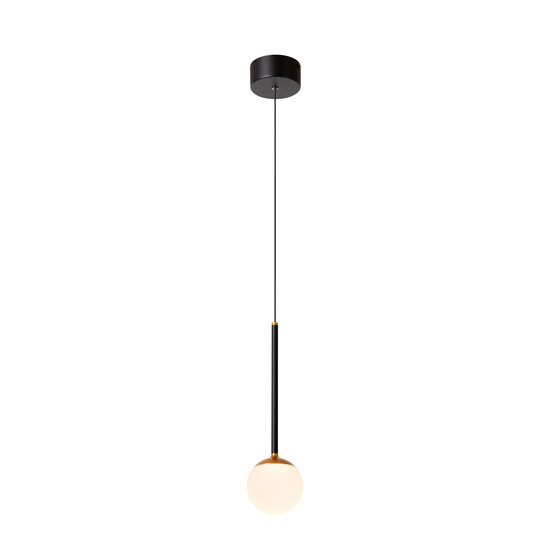 LUCIDE Lucide CALINA - Hanglamp - Ø 9,9 cm - LED Dimb. - CCT - 1x7W 2200K/3300K - Met vervangbare LED-module - Zwart - Premium