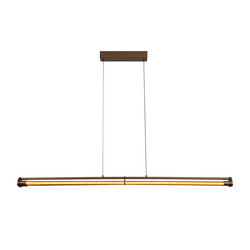 Lucide JANDERIN - Hanglamp - LED Dimb. - CCT - 2x16,5W 2700K/4000K - Handbewegingssensor - Champagne kleur - Vibes