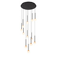 LUCIDE Lucide CALINA - Lampe à suspension - Ø 69,9 cm - Variation LED. - 12x7,7W 2700K - Noir