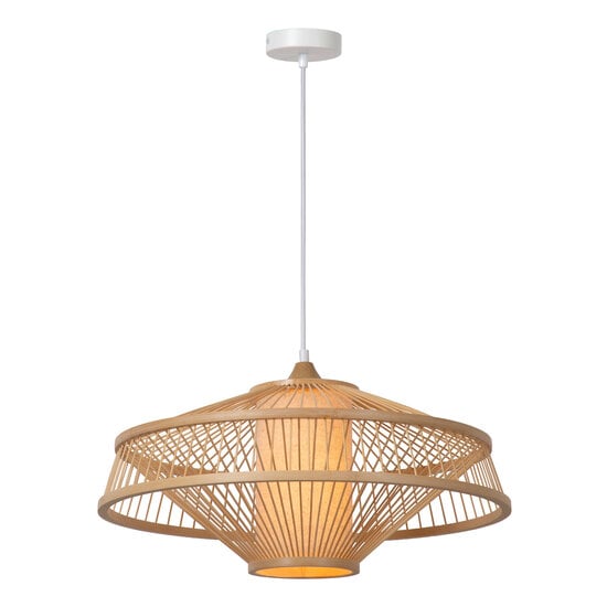 LUCIDE Lucide GAETANO - Hanglamp - Ø 50 cm - 1xE27 - Naturel - Essential